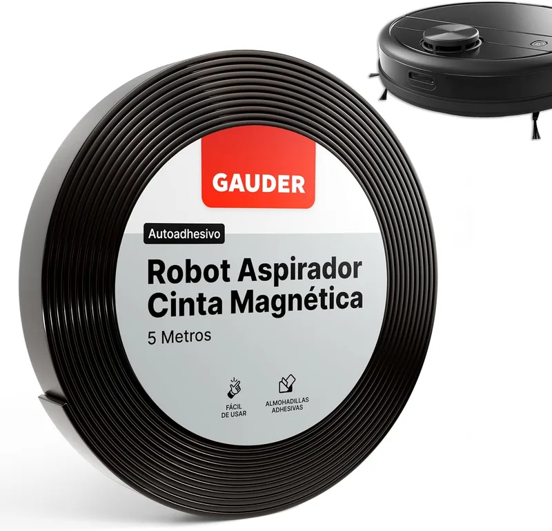 GAUDER Cinta magnética delimitadora para robot aspirador (5 m x 25 mm)